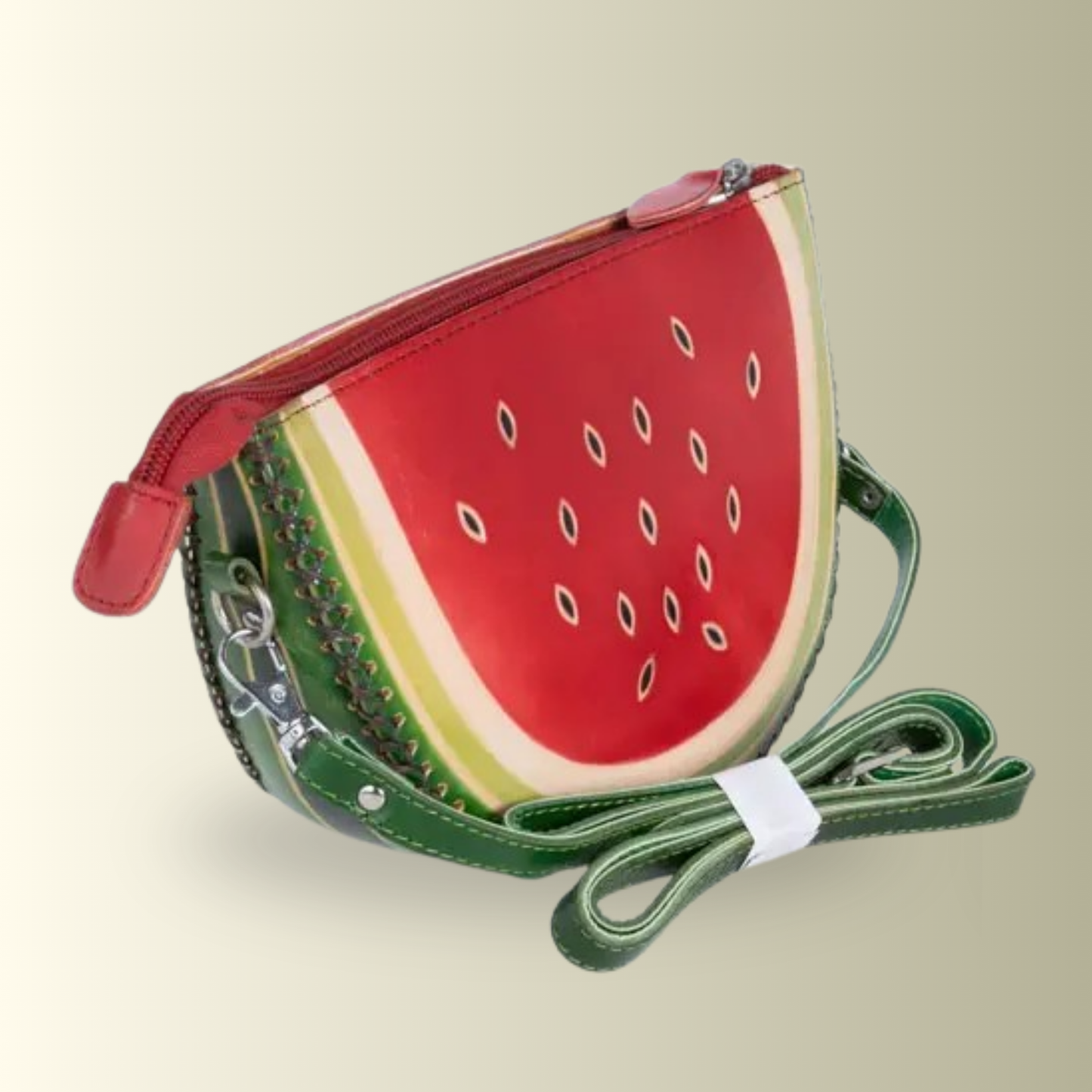 Red Leather Watermelon Bag