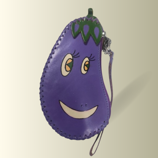 Dark Purple Eggplant Coin Purse
