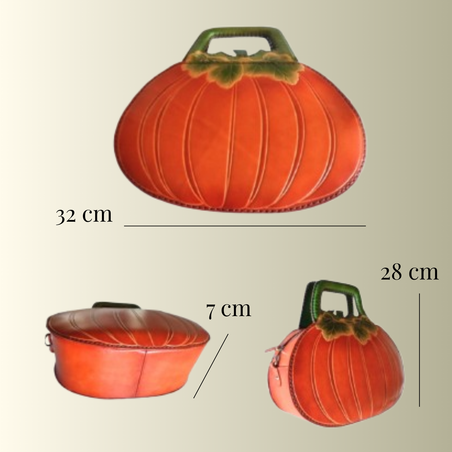 Pumpkin Leather Bag