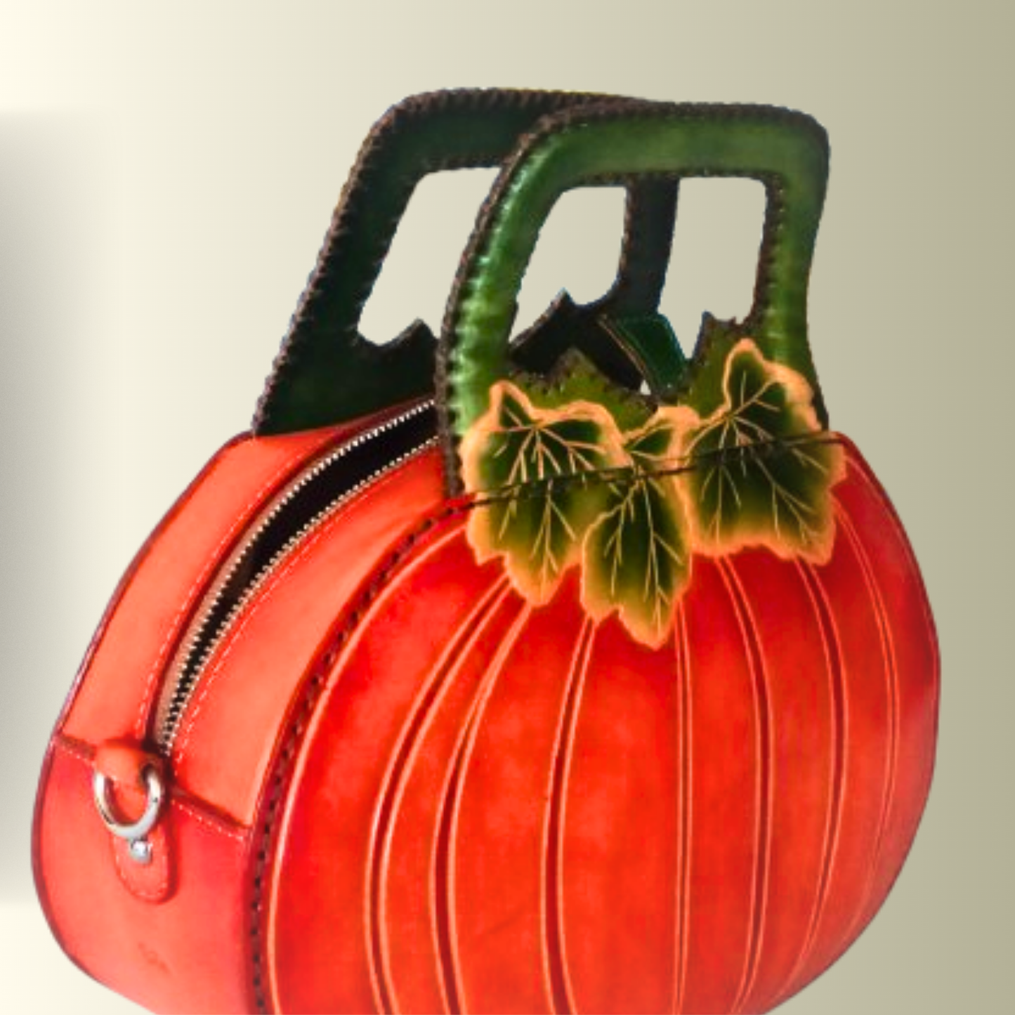 Pumpkin Leather Bag