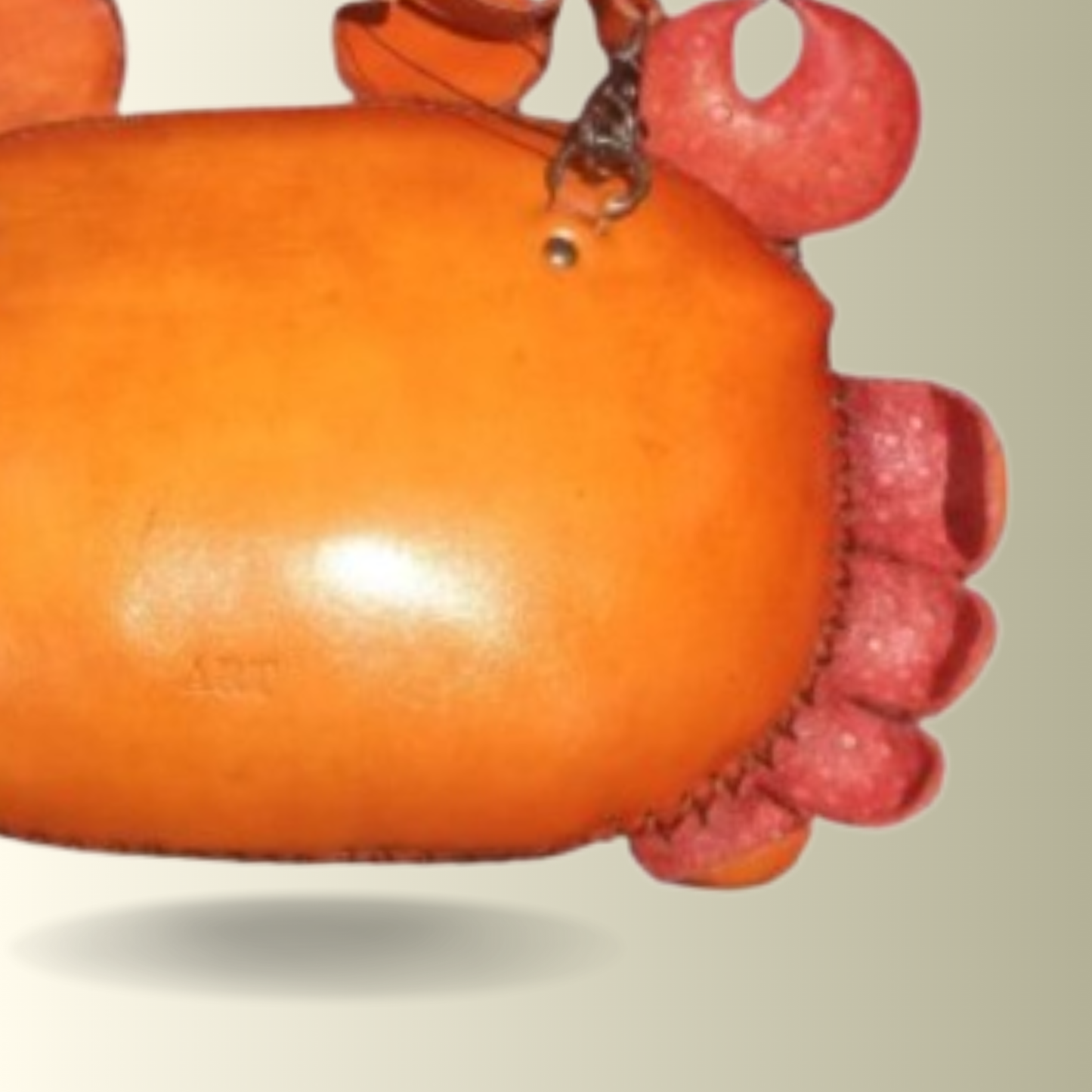 Red Crab Leather Bag