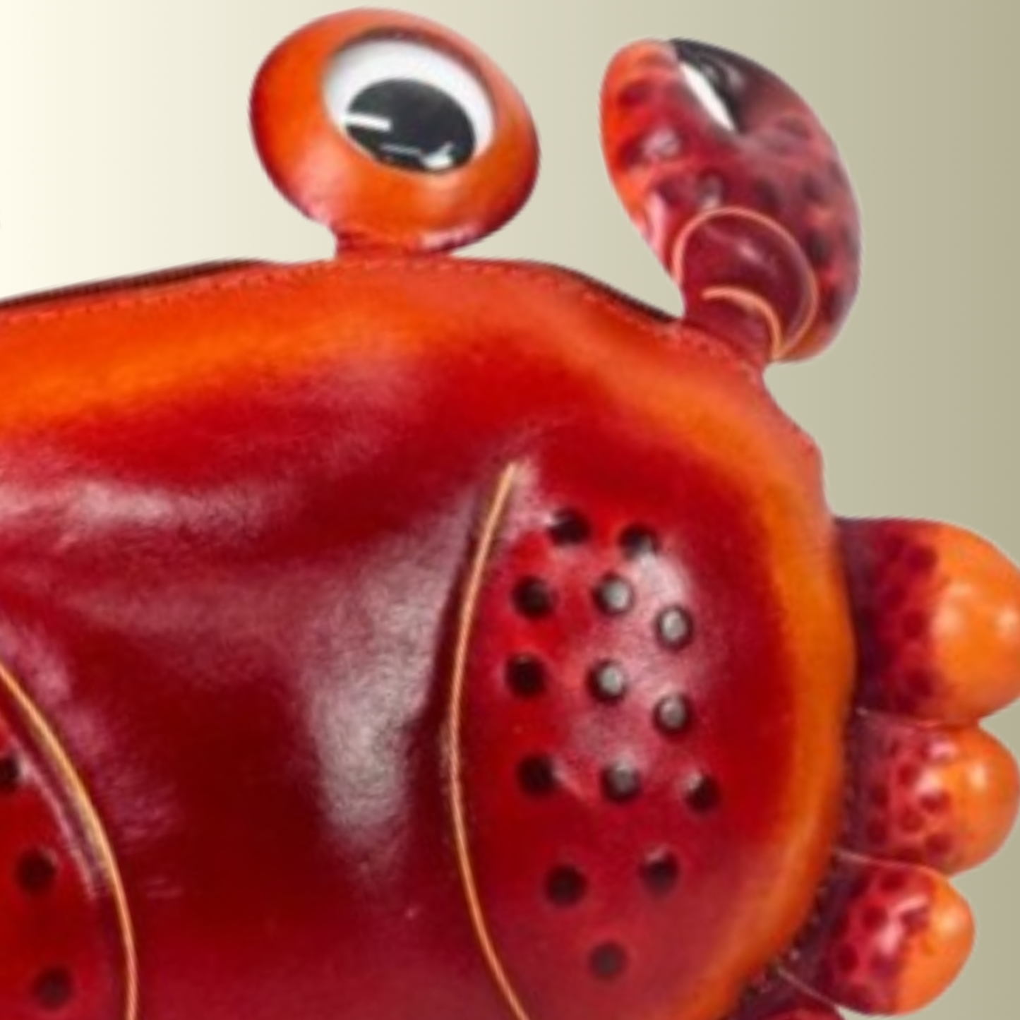 Red Crab Leather Bag