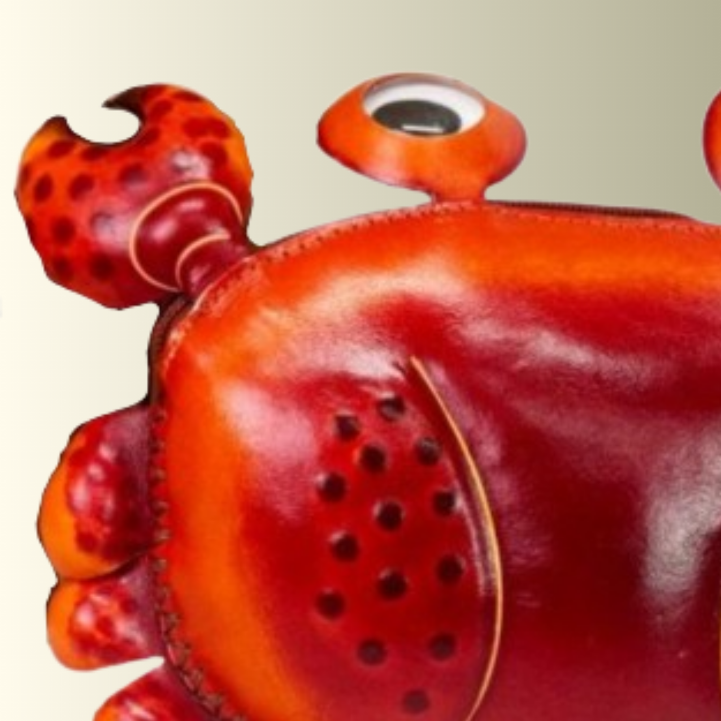 Red Crab Leather Bag