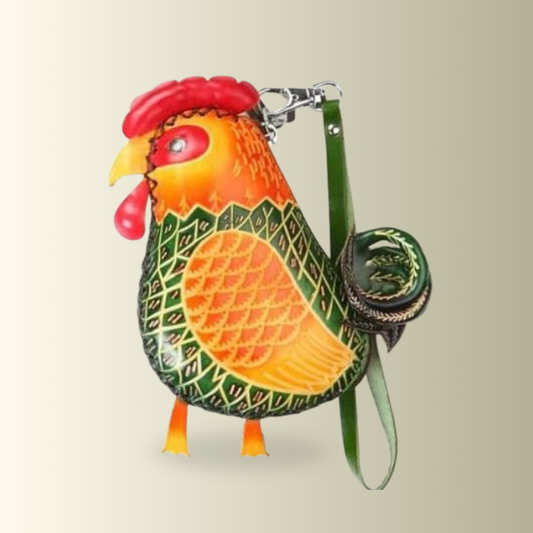 Green Rooster Coin Purse