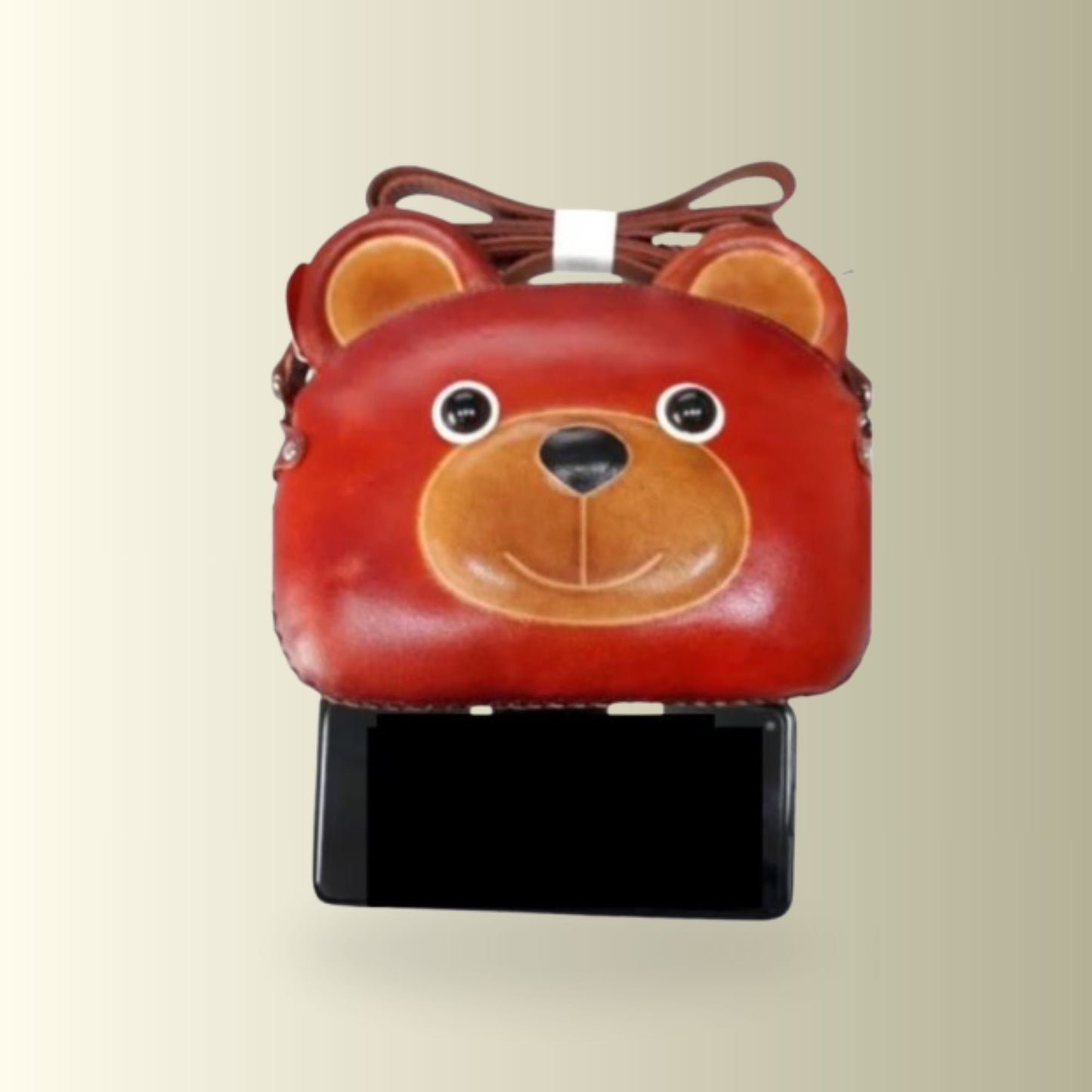 Teddy Bear Leather Bag