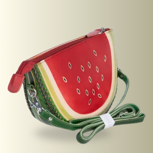 Red Leather Watermelon Bag