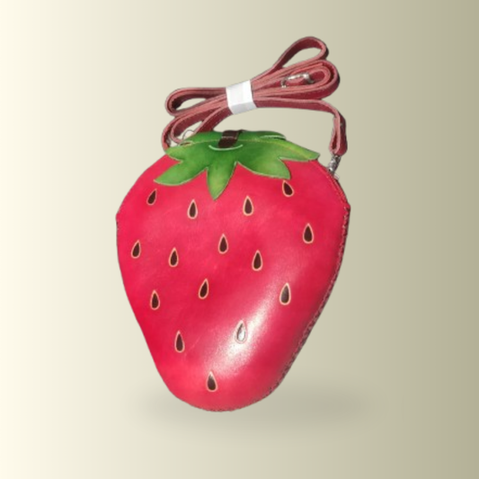 Red Leather Strawberry Bag
