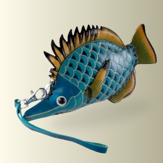 Sword Fish Leather Purse