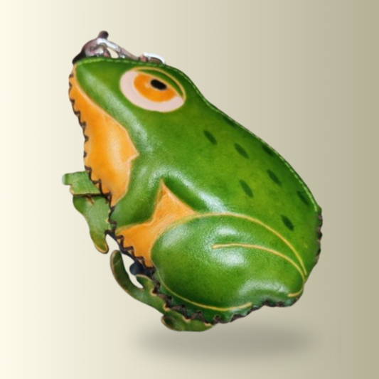 Forest Frog Leather Coin Purse